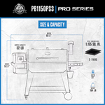 Pit Boss Pro Series V3 1150-Sq. in Grey Pellet Grill with Smart Compatibility, PB1150PS3 *JR2509, Retail: $699.00, FINAL PRICE: $399.99 + TAX