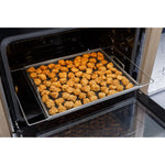 GE 27 inch Double Electric Wall Oven with Air Fry Self + Steam Cleaning ( Black )