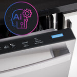 GE Profile 24-in Top Control Built-in Dishwasher ( Fingerprint Resistant Stainless Steel ) With Third Rack,