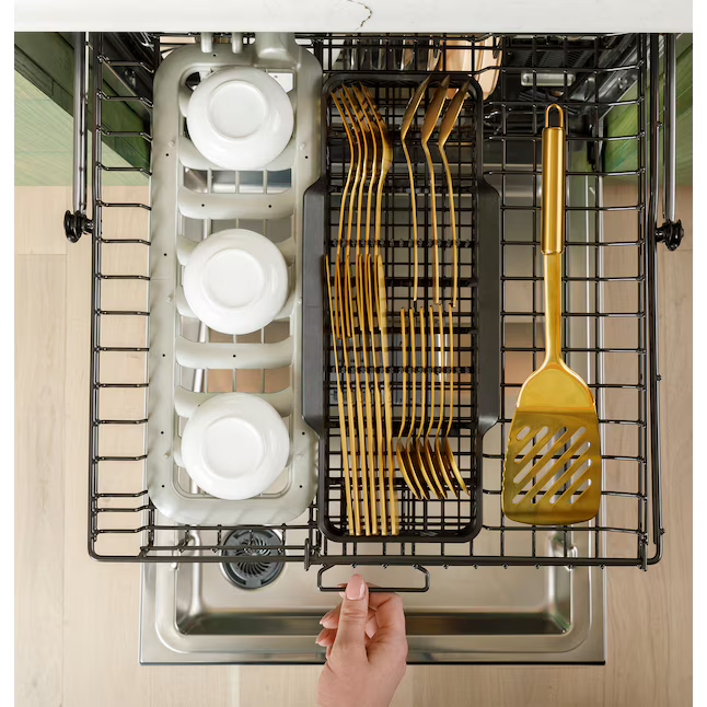 GE Cafe 24-in Top Control Built-in Dishwasher With Third Rack (Matte Black with Brushed Stainless Handles) ENERGY STAR 44-dBA, CDT858P3VD1 *JR2507, Retail: $1,549.00, FINAL PRICE: $799.99 + TAX