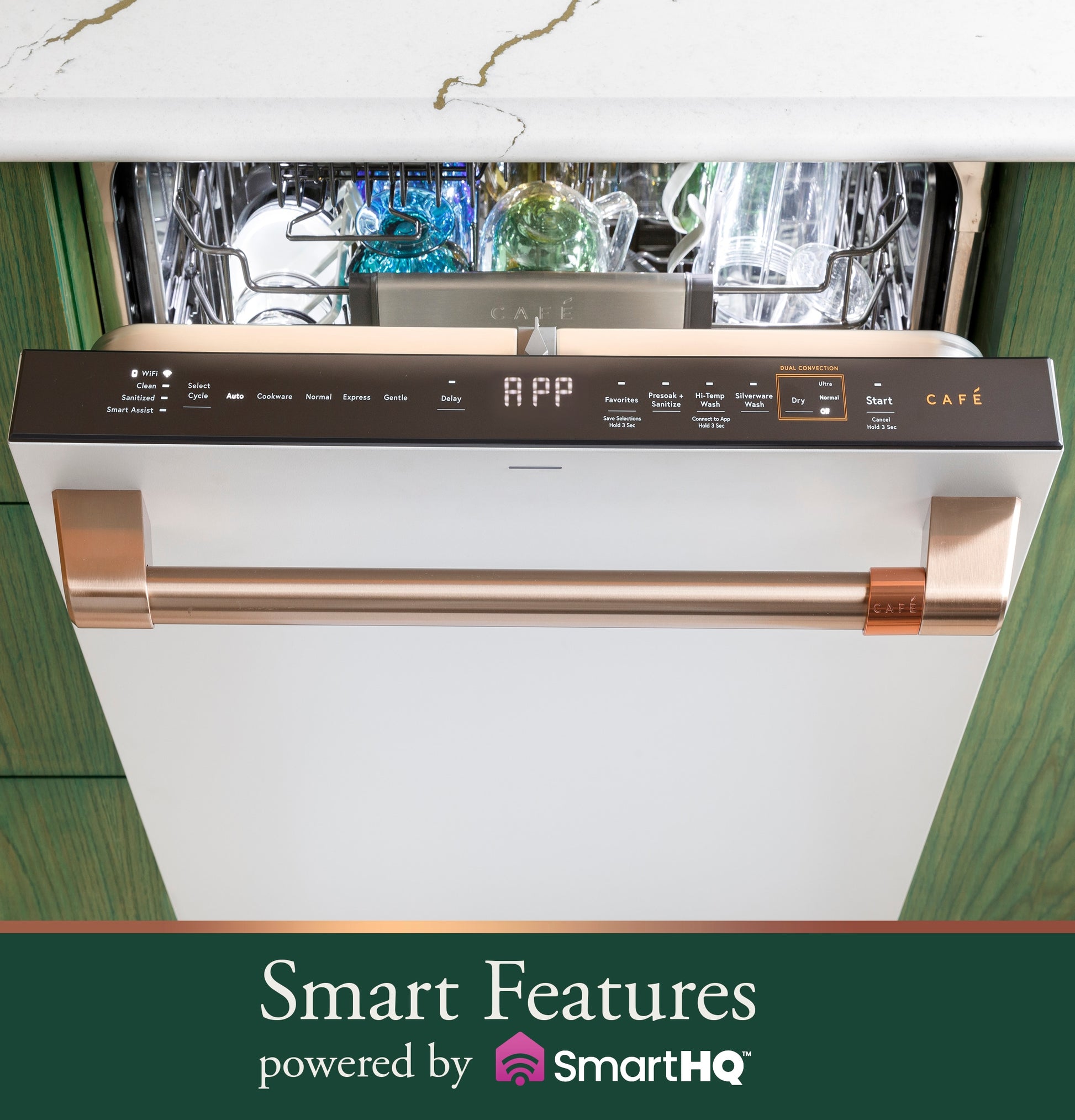 Cafe 24-in Top Control Built-in Dishwasher ( Stainless Steel with Brushed Stainless Handles ) With Third Rack,