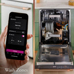Cafe 24-in Top Control Built-in Dishwasher ( Stainless Steel with Brushed Stainless Handles ) With Third Rack,