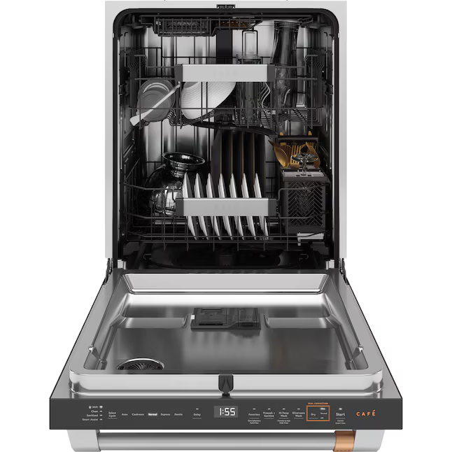 GE Cafe 24-in Top Control Built-in Dishwasher With Third Rack (Matte Black with Brushed Stainless Handles) ENERGY STAR 44-dBA, CDT858P3VD1 *JR2507, Retail: $1,549.00, FINAL PRICE: $799.99 + TAX