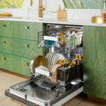 Cafe 24-in Top Control Built-in Dishwasher ( Stainless Steel with Brushed Stainless Handles ) With Third Rack,