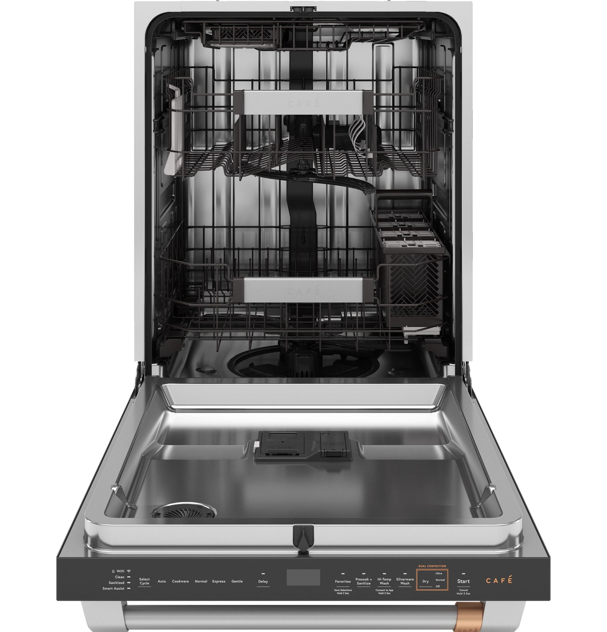 Cafe 24-in Top Control Built-in Dishwasher ( Stainless Steel with Brushed Stainless Handles ) With Third Rack,