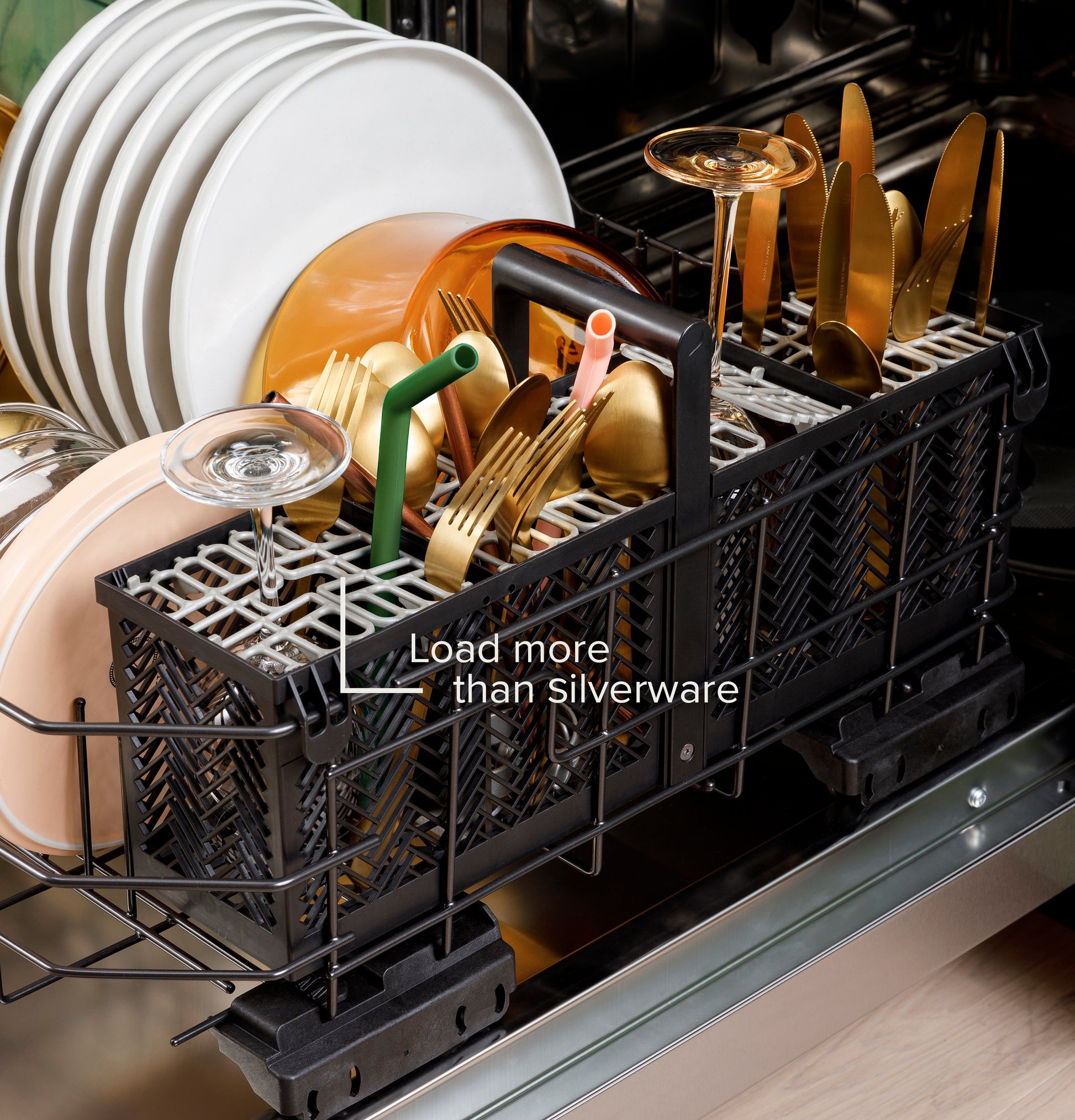 Cafe 24-in Top Control Built-in Dishwasher ( Stainless Steel with Brushed Stainless Handles ) With Third Rack,