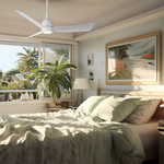 Minka Ceiling Fan Co. Lake Shore 52-in Integrated LED Outdoor White with Flat White Blades Ceiling Fan With Light - Remote Included (3-Blade), 84055  #4063087 *JR2509, Retail: $249.98, FINAL PRICE: $149.99 + TAX