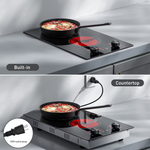XKITCHEN 12-in 2 burners Smooth Surface Black Electric Cooktop, IDKT2B902 *JR2511, [FB303], Retail: $119.00, FINAL PRICE: $59.99 + TAX