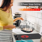XKITCHEN 12-in 2 burners Smooth Surface Black Electric Cooktop, IDKT2B902 *JR2511, [FB303], Retail: $119.00, FINAL PRICE: $59.99 + TAX