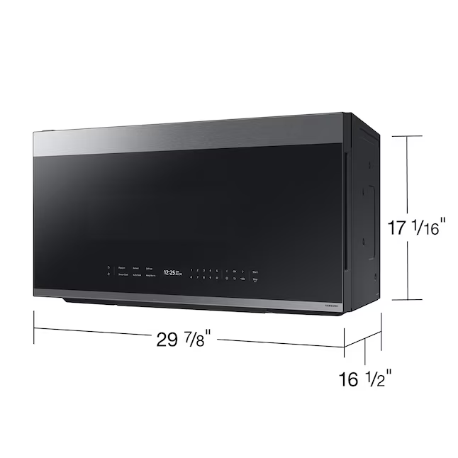 Samsung Bespoke 2.1-cu ft 400-CFM Over-the-Range Microwave with Sensor Cooking (Stainless Steel), ME21DG6700SR *BG, MSRP: $579.00, FINAL PRICE: $279.99 + TAX