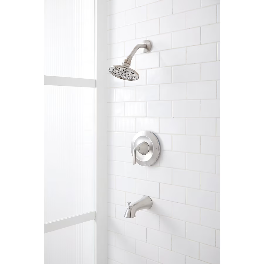 Alpine Reserve Mullen Brushed Nickel 1-handle 6.0-in Round Bathtub and Shower Faucet with Valve (Multi-function), 873X-7104 #2517121 *JR2511, Retail: $139.00, FINAL PRICE: $89.99 + TAX