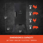 Masterbuilt Analog Smoker 535-Sq. in Black Electric Smoker