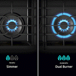 Samsung Bespoke 30-in 5 burners 6-cu ft Air Fry Convection Oven Slide-In Natural Gas Range ( White Glass )