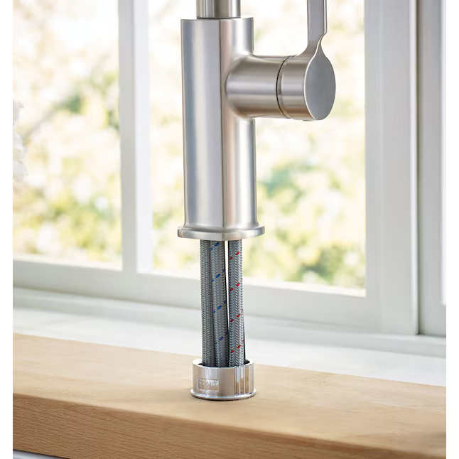 Alpine Reserve Palmetto Spot Resist Stainless Single Handle Deck-Mount Pull-down Kitchen Faucet with Sprayer (Includes Deck Plate) (Includes Soap Dispenser), FP1B4231SP #5505617 *JR2510, Retail: $Exclusive, FINAL PRICE: $89.99 + TAX