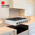 ZLINE KITCHEN & BATH Professional 36-in 6 burners Stainless Steel Gas Cooktop