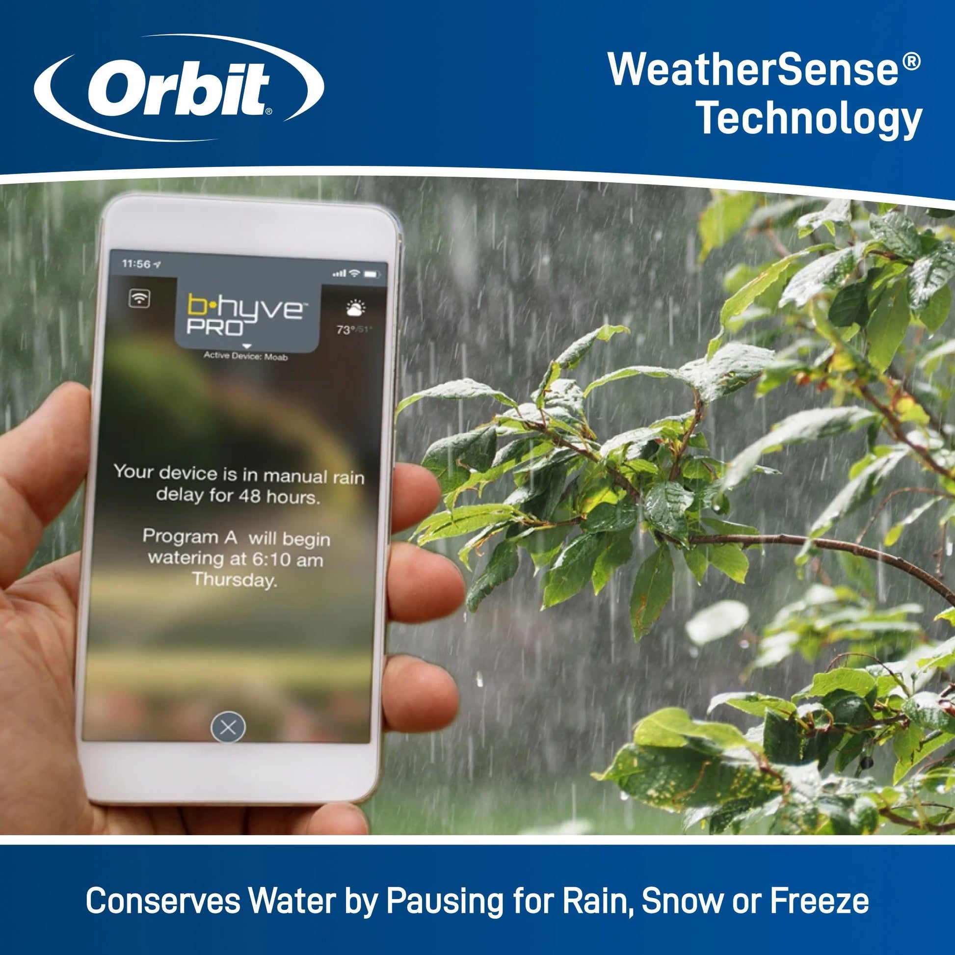 Orbit 6 -Station Digital Wi-Fi Compatible Indoor/Outdoor Smart Compatible Irrigation Timer