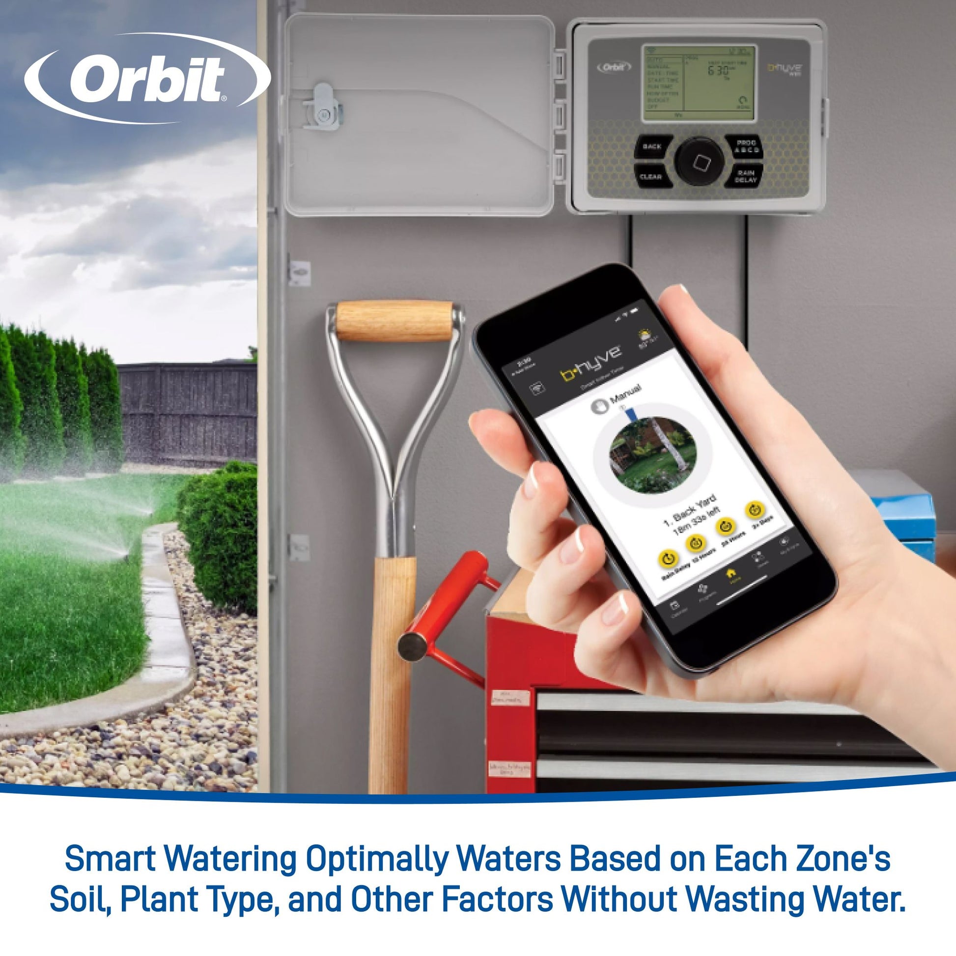 Orbit 6 -Station Digital Wi-Fi Compatible Indoor/Outdoor Smart Compatible Irrigation Timer