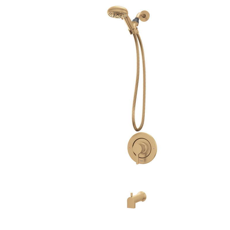 Moen Beric Bronzed Gold 1-handle Handheld 4.8-in Rectangle Bathtub and shower Faucet ( Valve Included )