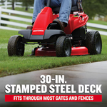 CRAFTSMAN R110 30-in 10.5-HP Single Cylinder Gas Lawn Tractor, CMXGRAM1130035 *JR2510, Retail: $2,049.00, FINAL PRICE: $1,399.99 + TAX