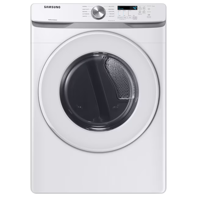 Samsung 7.5-cu ft Stackable Vented Electric Dryer in White, DVE45T6000W/A3, Retail: $899.00, Final Price: $499.00 + Tax