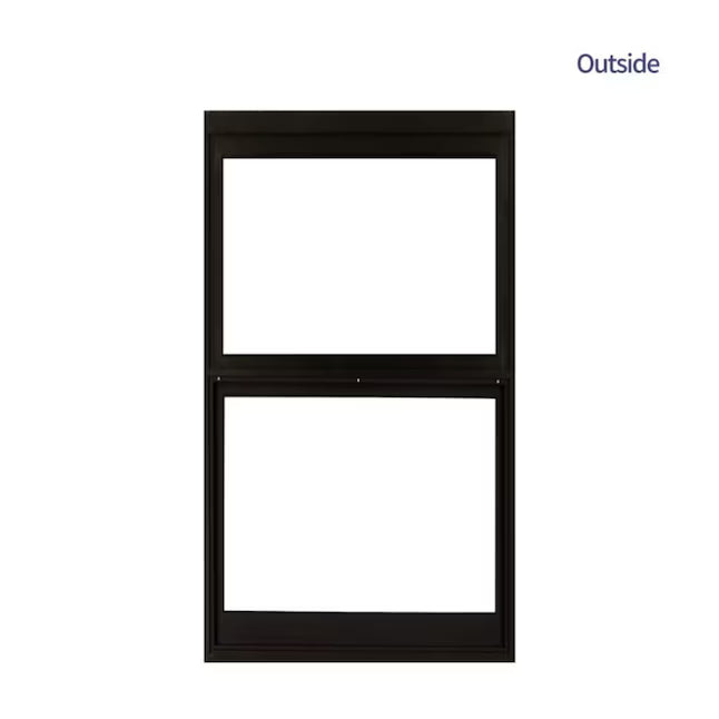 RELIABILT 36-in x 62-in Bronze Exterior Aluminum New Construction Single Hung Window Low-E Single Pane Glass (Half Screen Included), FASHB3662N-IMP, FINAL PRICE: $149.99