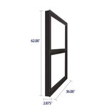 RELIABILT 36-in x 62-in Bronze Exterior Aluminum New Construction Single Hung Window Low-E Single Pane Glass (Half Screen Included), FASHB3662N-IMP, FINAL PRICE: $149.99