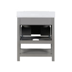 Origin 21 Beal 30-in Gauntlet Gray Semi-recessed Single Sink Bathroom Vanity with White Engineered Stone Top (Fully Assembled), L22097-VS30-GG, FINAL PRICE: $599.99