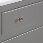 Origin 21 Beal 30-in Gauntlet Gray Semi-recessed Single Sink Bathroom Vanity with White Engineered Stone Top (Fully Assembled), L22097-VS30-GG, FINAL PRICE: $599.99