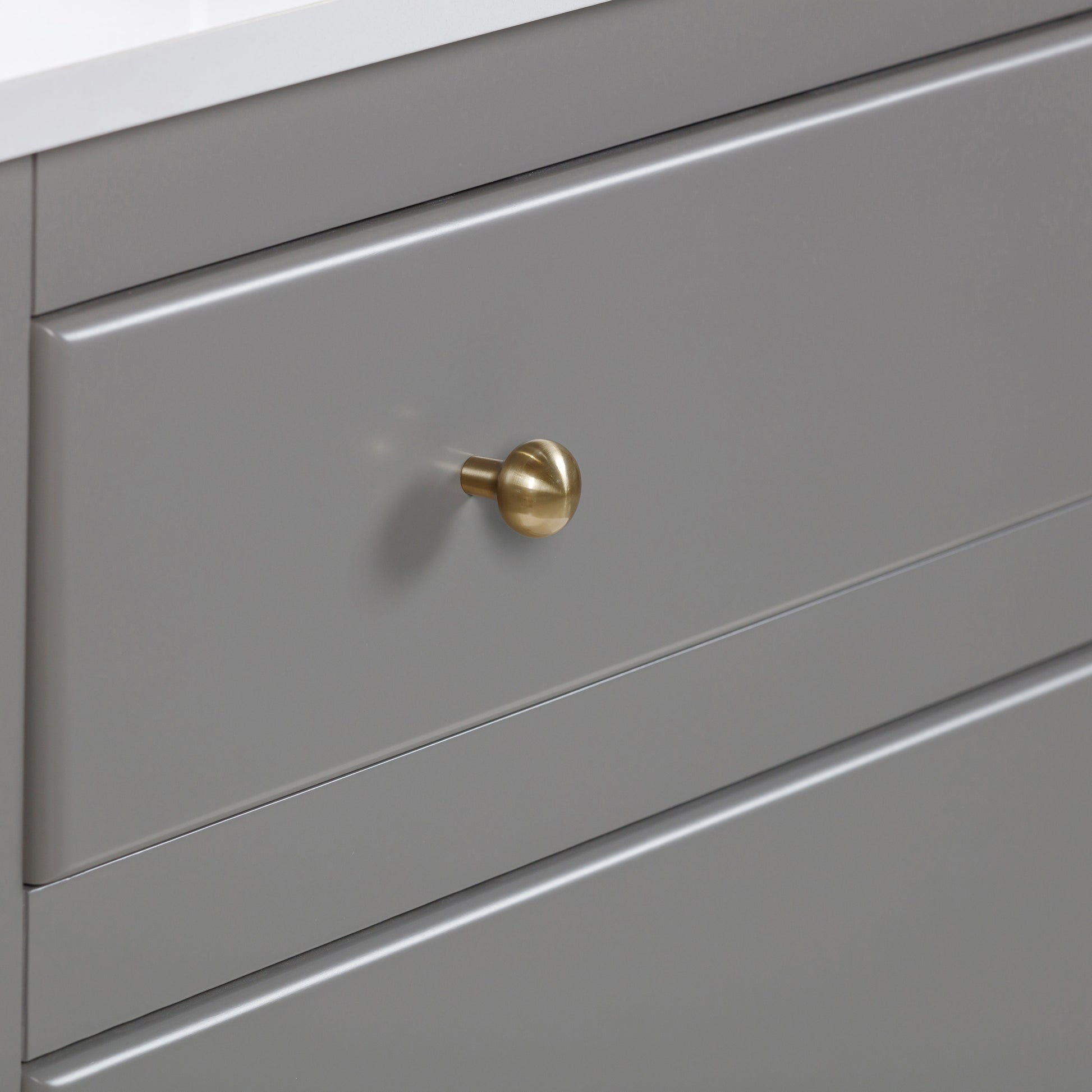 Origin 21 Beal 30-in Gauntlet Gray Semi-recessed Single Sink Bathroom Vanity with White Engineered Stone Top (Fully Assembled), L22097-VS30-GG, FINAL PRICE: $599.99