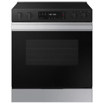 Samsung Bespoke 30 in. 6.3 cu. ft. 5 Burner Element Smart Slide-In Electric Range with Precision Knobs in Stainless Steel, NSE6DG8100SR/AA *BD