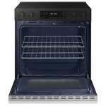 Samsung Bespoke 30 in. 6.3 cu. ft. 5 Burner Element Smart Slide-In Electric Range with Precision Knobs in Stainless Steel, NSE6DG8100SR/AA *BD