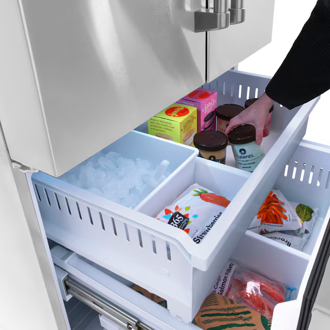 ZLINE KITCHEN & BATH Standard-Depth 28.9-cu ft 3 -Door 36-in Wide with Dual Ice Maker (Stainless Steel)