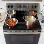 GE 30-in Glass Top 4 burners 5.3-cu ft Freestanding Electric Range ( Stainless Steel )