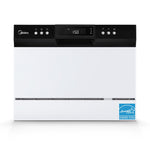 Midea 22-in Portable Countertop dishwasher ( White ) 6 Place Settings with Condensation Dry 52-Decibel Standard Sound Level
