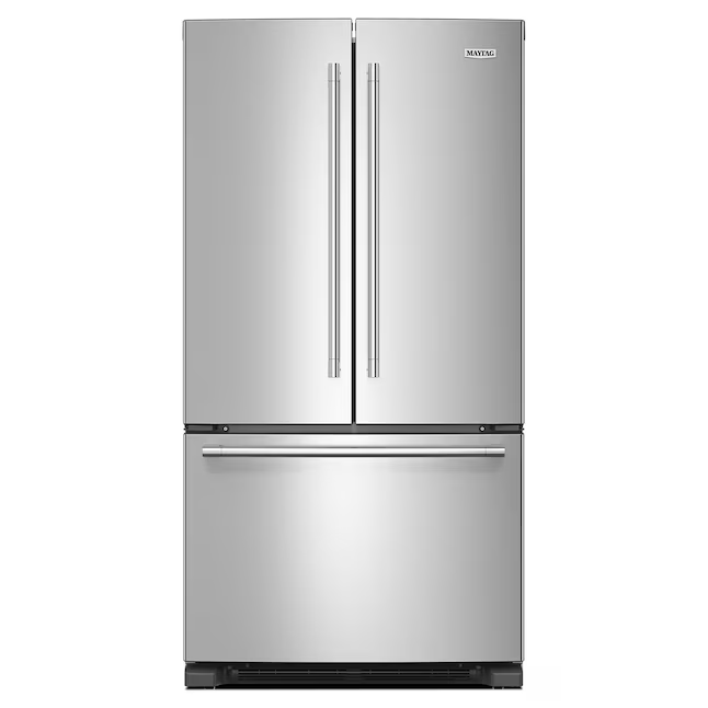 Maytag Standard-Depth 25.2-cu ft 3-Door 36-in French Door Refrigerator with Ice Maker (Fingerprint Resistant Stainless Steel), MRFF4136RZ/01 *JR2510, Retail: $2,399.00, FINAL PRICE: $1,299.99 + TAX
