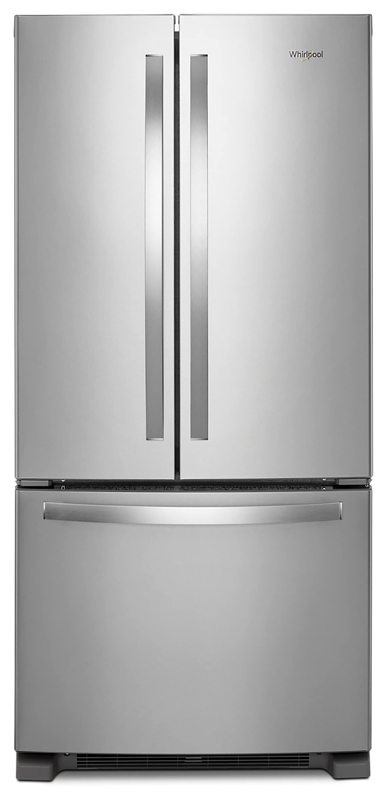 Whirlpool Standard-Depth 22.1-cu ft 3 -Door 35-in Wide French Door Refrigerator with Water Dispenser ( Stainless Steel ) ENERGY STAR Certified