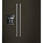 KitchenAid 25.1-cu ft Counter-Depth 41-in Wide Side-by-Side Refrigerator Built-In ,Water and Ice Dispenser ( Black Stainless Steel