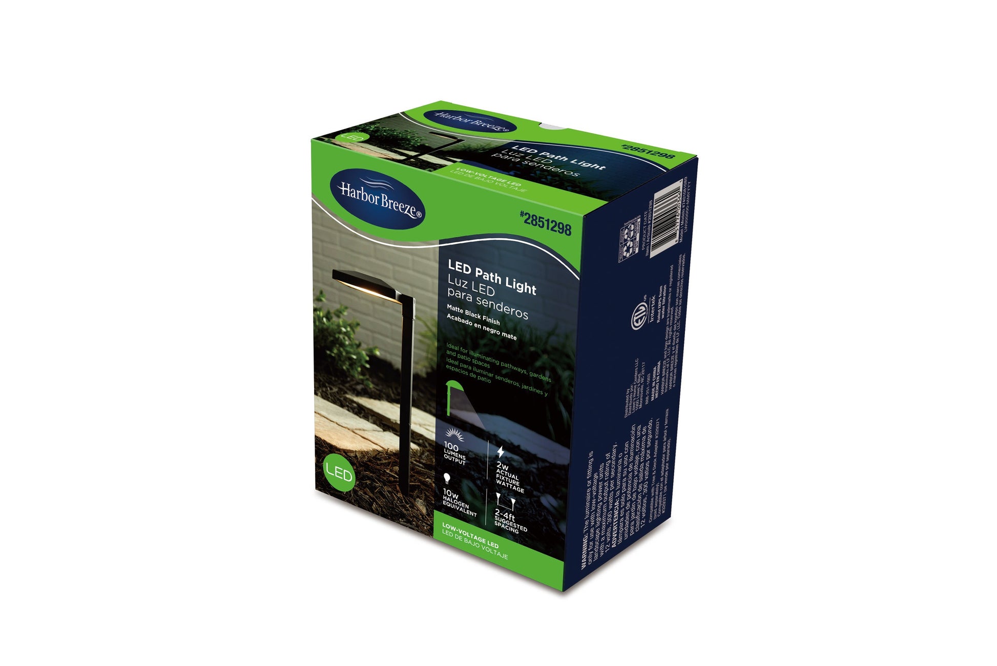 Harbor Breeze 100 -Lumens Black Low voltage Hardwired Integrated LED Path Light ( 3000-K ), RETAIL: $24.98, FINAL PRICE: $14.99 + TAX