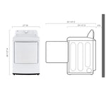 LG 7.3-cu ft Vented Electric Dryer ( White )
