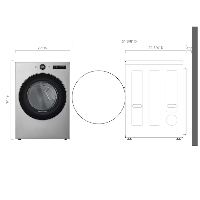 LG TurboSteam Extra Large 7.4 cu. Stackable Steam Cycle Vented Electric Dryer (Graphite Steel), DLEX5500V *JR2511, Retail: $1,449.00, FINAL PRICE: $699.99 + TAX