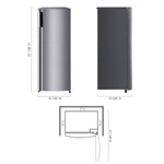 LG 5.8-cu ft Upright Freezer ( Platinum Silver ) ENERGY STAR Certified