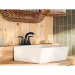 Moen Graeden Matte Black 4-in centerset 2-handle WaterSense High-arc Commercial/Residential