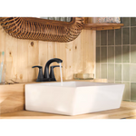 Moen Graeden Matte Black 4-in centerset 2-handle WaterSense High-arc Commercial/Residential