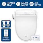 Bio Bidet BB-1000 Plastic White Round Slow Close Feature Heated Bidet Function Toilet Seat, BB1000R DRY  #5986418, Retail: $399.00, Final Price: $199.99 + Tax