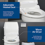 Bio Bidet BB-1000 Plastic White Round Slow Close Feature Heated Bidet Function Toilet Seat, BB1000R DRY  #5986418, Retail: $399.00, Final Price: $199.99 + Tax
