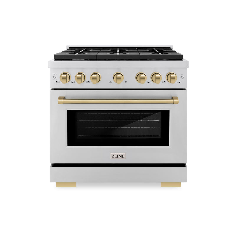 ZLINE KITCHEN & BATH Paramount 36-in Standard 6 burners Convection Oven Freestanding Dual Fuel Range ( Stainless Steel,