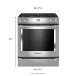 KitchenAid 30-in 5 Burners 5.8-cu ft Self-cleaning Convection Oven Slide-in Natural Gas Range (Stainless Steel)
