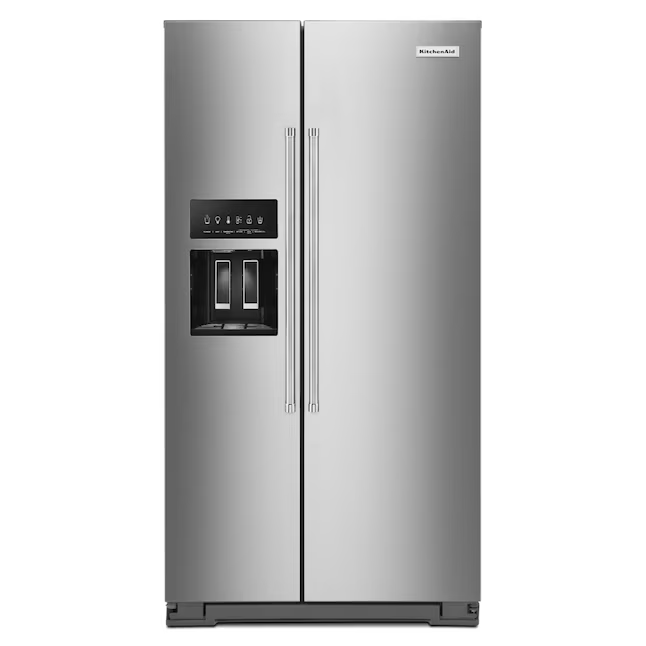 KitchenAid 24.8-cu ft Side-by-Side Refrigerator with Ice Maker - Water and Ice Dispenser (Stainless Steel with Printshield Finish), CLEARANCED