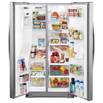 Whirlpool 20.6-cu ft Counter-Depth 36-in Wide Side-by-Side Refrigerator with Ice Maker ,Water and Ice Dispenser ( Fingerprint Resistant Stainless Steel )