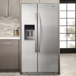 Whirlpool 20.6-cu ft Counter-Depth 36-in Wide Side-by-Side Refrigerator with Ice Maker ,Water and Ice Dispenser ( Fingerprint Resistant Stainless Steel )